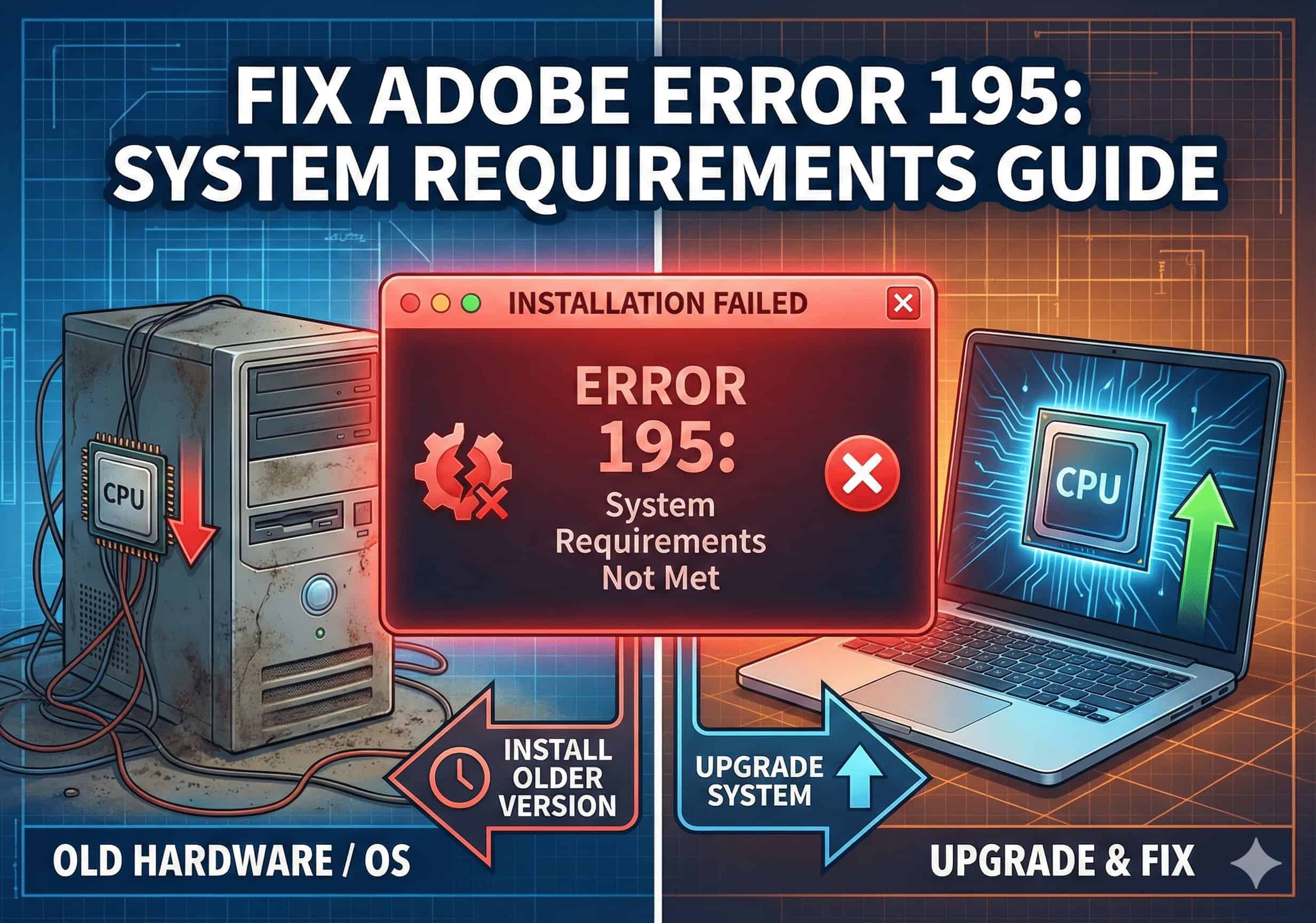 How to Fix Adobe Error 195 (System Requirements Not Met) in 2026